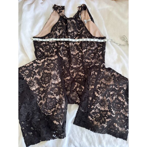 Lia Jordan Black Lace Halter Jumpsuit - Picture 7 of 11